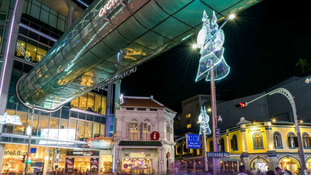 Pop by the famous Orchard Road to see the lights and get into the spirit of Christmas in Singapore