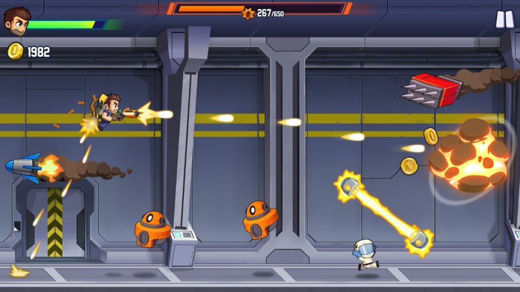 Retro game Jetpack Joyride is one of the best games for long flights