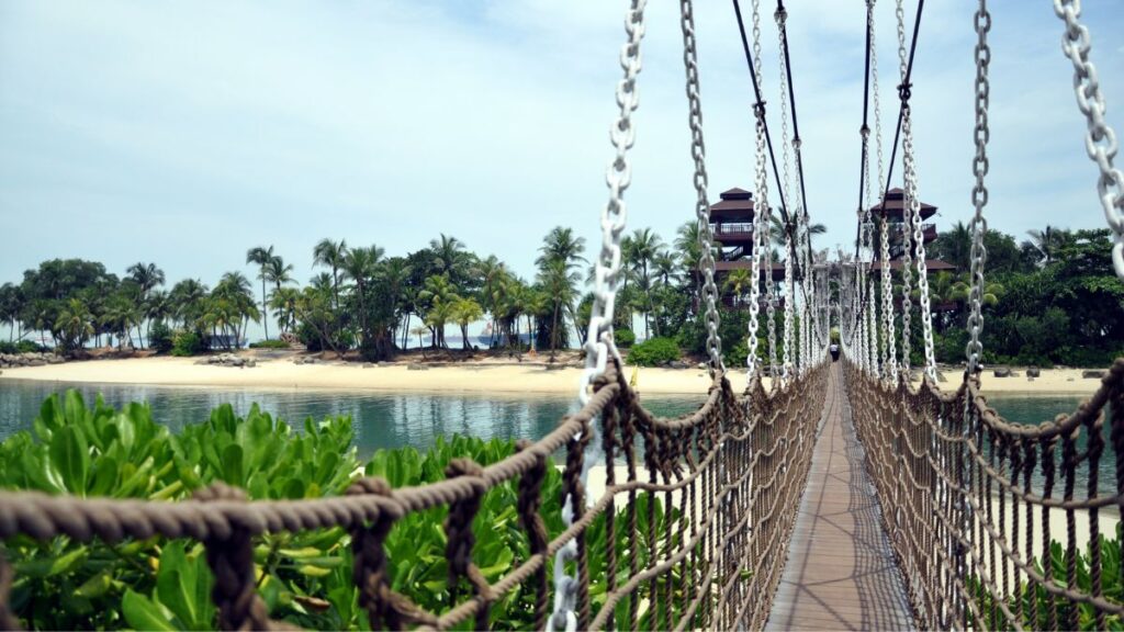 instagrammable places in Singapore - bridge in Sentosa