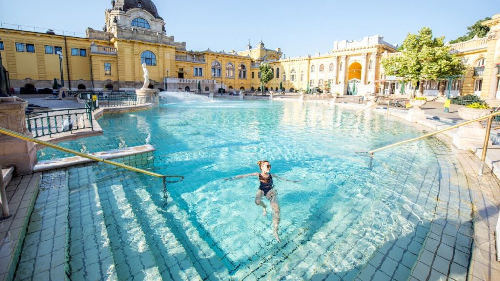Széchenyi Thermal bath is one of the most famous baths in Budapest