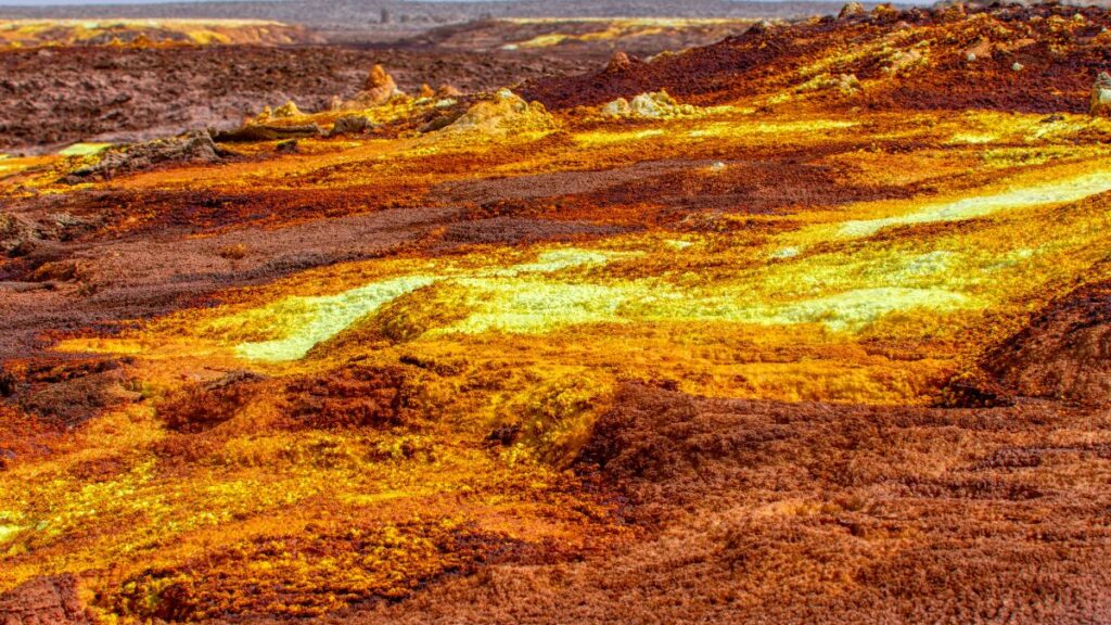 The Danakil Depression in Ethiopia is a beautiful hellscape