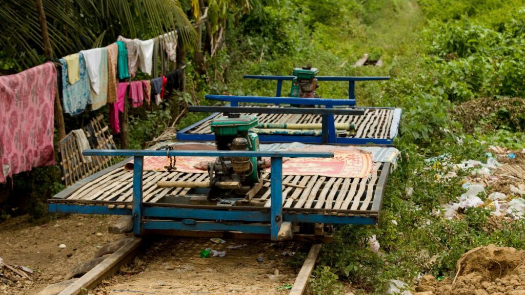 The norry or bamboo train is not uncommon in Cambodia but is one of those surprising travel facts we should know
