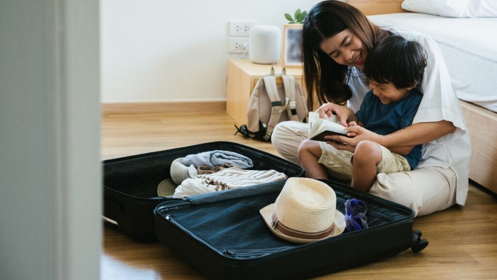 Make sure to delegate some tasks to others, so you can make packing for your family trip easier