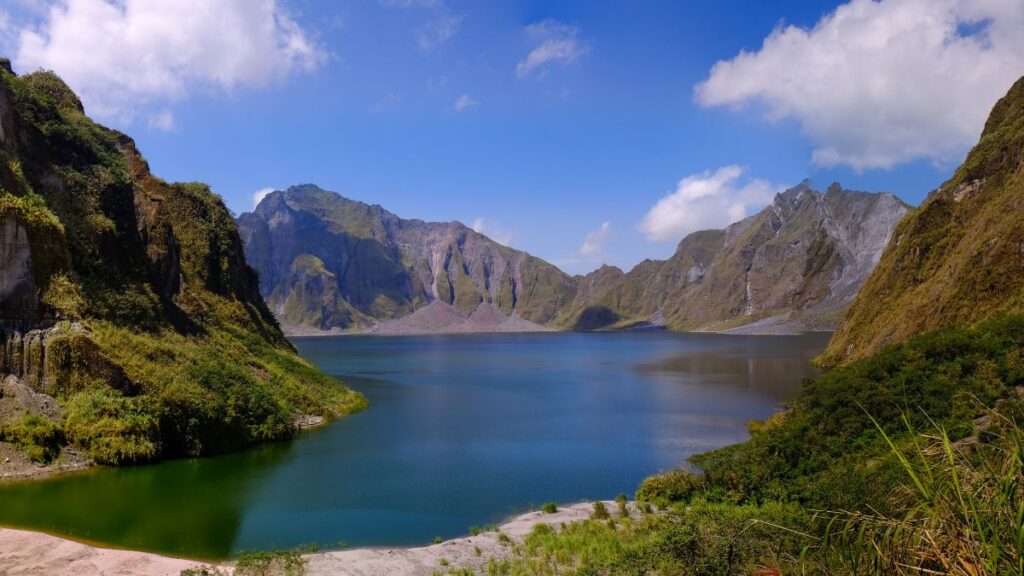 Mount Pinatubo has a remarkable crater and is one of the nicer volcanoes in Asia