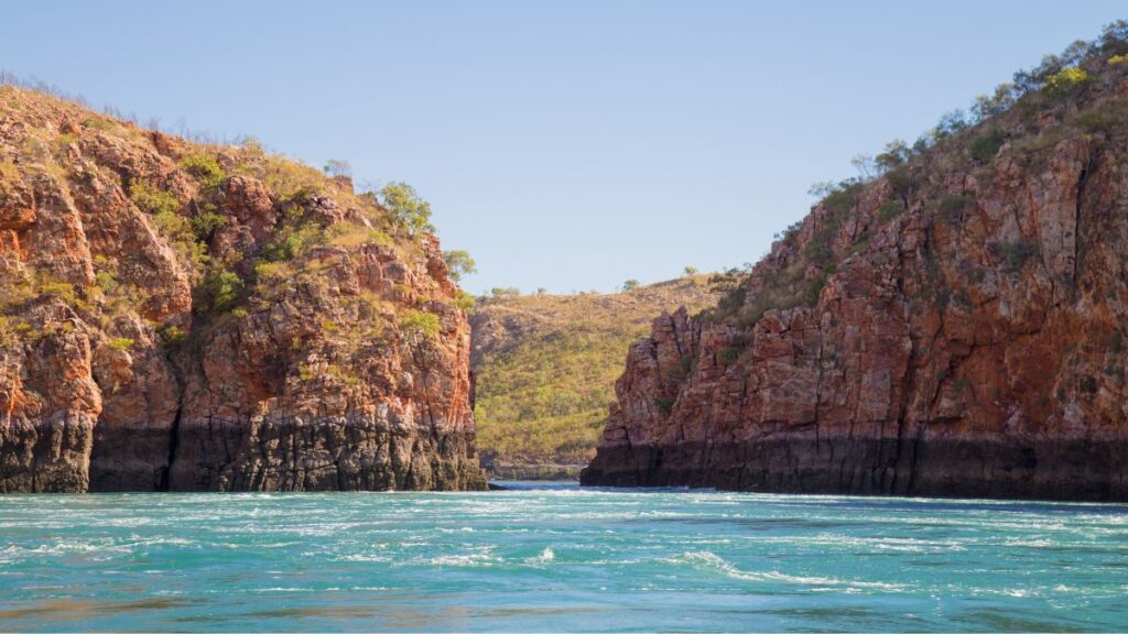 Talbot Bay is home to the Horizontal Falls, which is one of the most unique Australian hidden gems