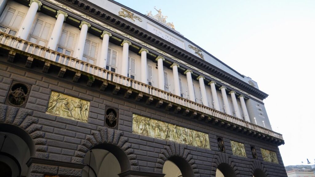 Teatro di San Carlo, one of the most famous opera houses in Italy, is famed for its size