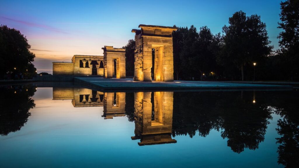 When you visit Madrid in December, don't forget to check out the Temple of Debod