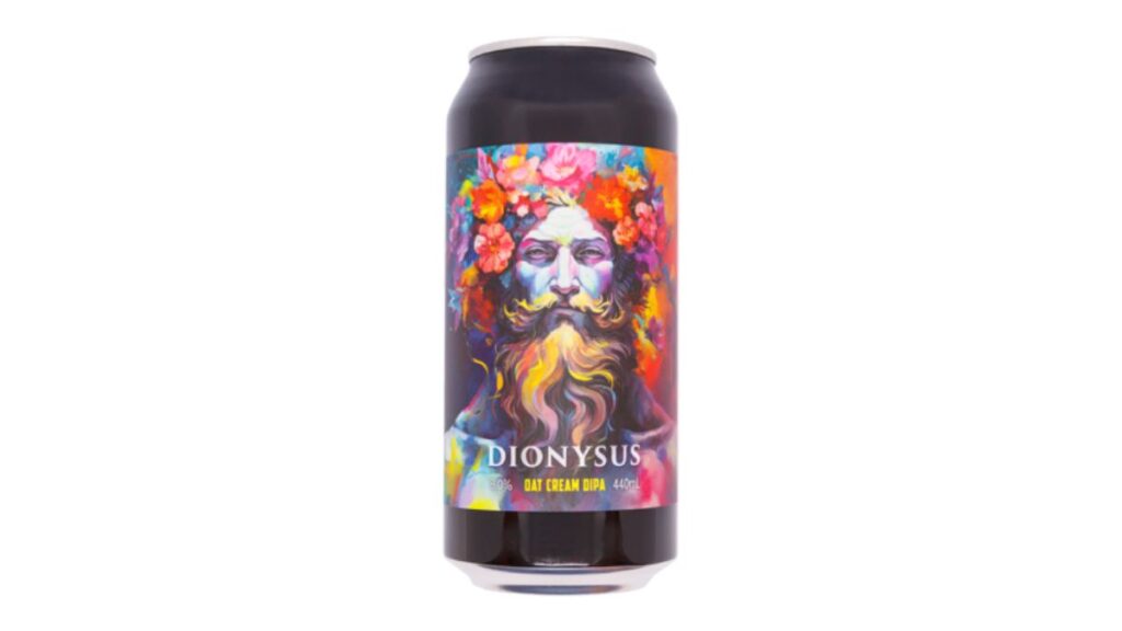 Helios Brewing Dionysus Oat Cream IPA is stocked in our team fridges