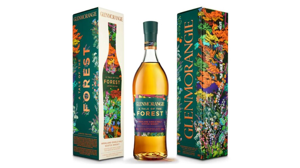 One of the prettiest alcohol gifts for Christmas is the Glenmorangie Tale of Forest version