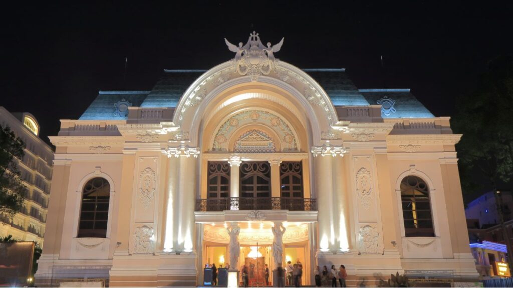 Visit the Saigon Opera House when travel to Ho Chi Minh City if you love Asian culture