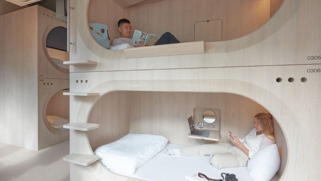 The capsule hotel is very affordable and makes our list of the best budget hotels in Singapore
