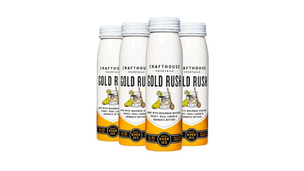 A great choice for canned alcoholic drinks is the canned Gold Rush by Craft Cocktails