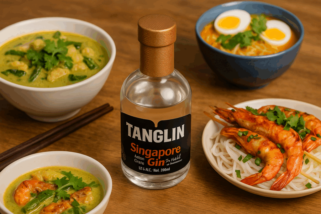 Tanglin Singapore gin food pairings