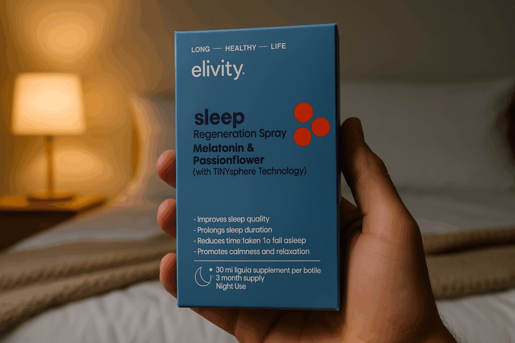 It can be used as a sleep aid in general or you can use the elivity Sleep Regeneration Spray when you travel