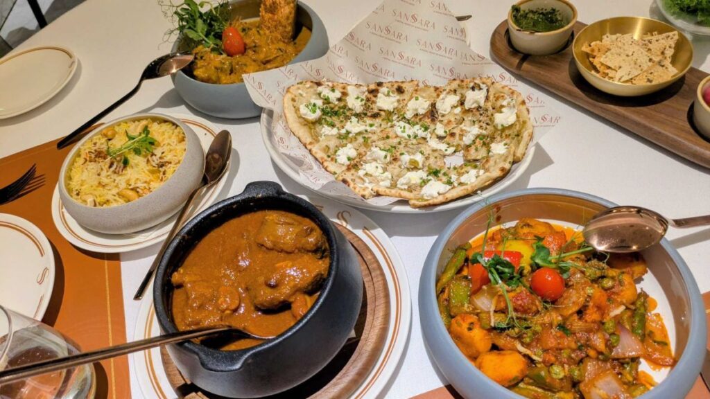 Most of the SanSara new set menu in action