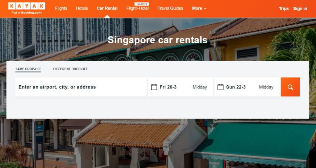 Find the best car rental deals on Kayak