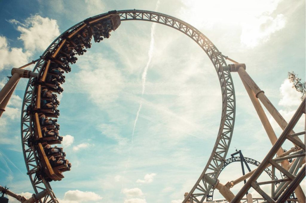 Roller coaster with the most flips in the world, Colossus, Thorpe Park, UK