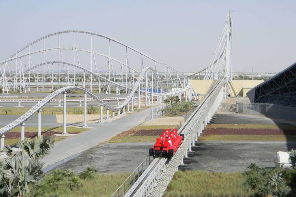 The fastest roller coaster in the world, Formula Rossa, Ferrari World, UAE