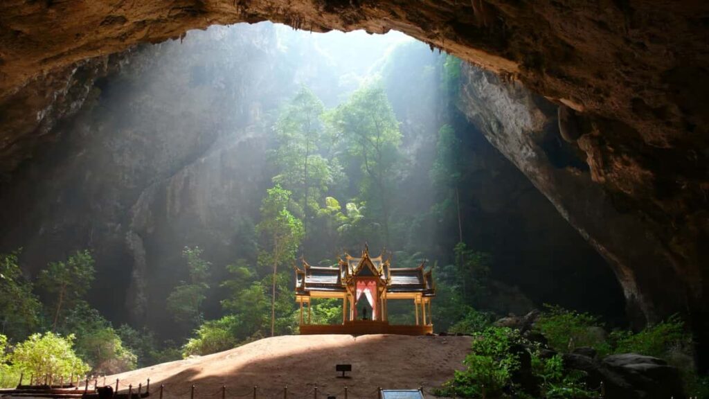 Thailand hidden gems, temple in Phraya Nakhon cave in Hua Hin