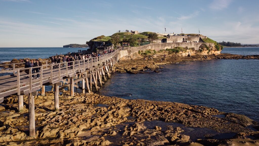 Crowds at Blak market at Bare Island, La Perouse, Sydney