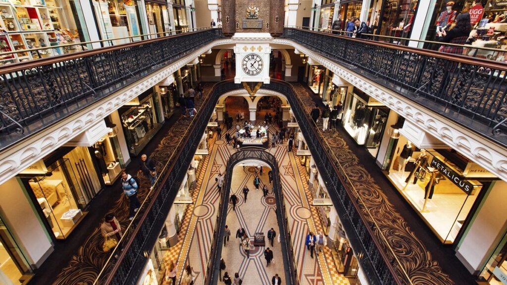 Shoppers in the Queen Victoria Building, Sydney