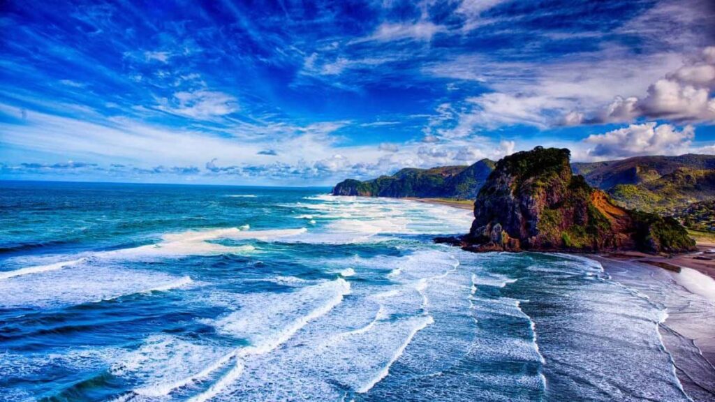 Most beautiful beach in the world, Piha Beach, New Zealand