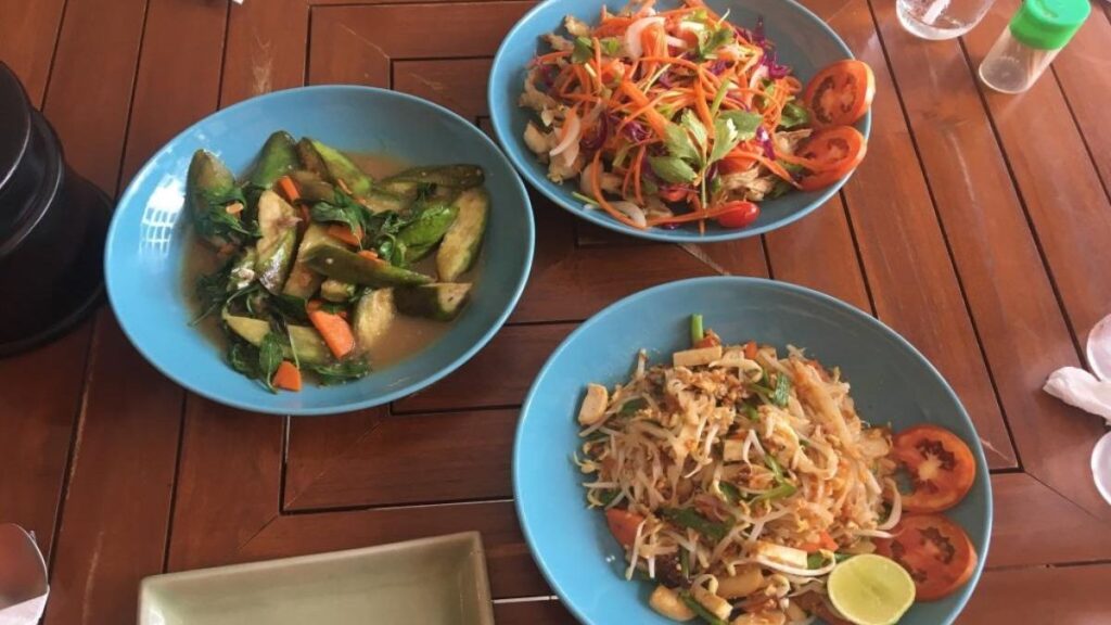 Vegetarian food restaurant in Thailand
