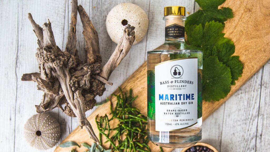 Bass & Flinders Maritime Gin. Image courtesy of Bass & Flinders Distillery