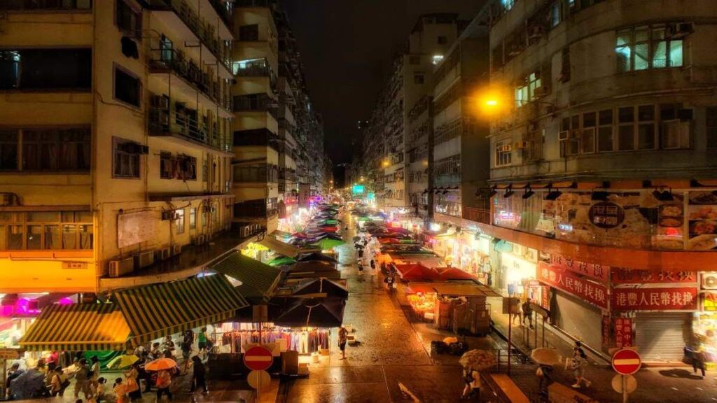 Hong Kong at night, Mongkok district