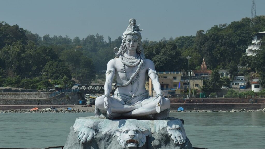 A common statue is that of Lord Shiva, when you are in Rishikesh, India