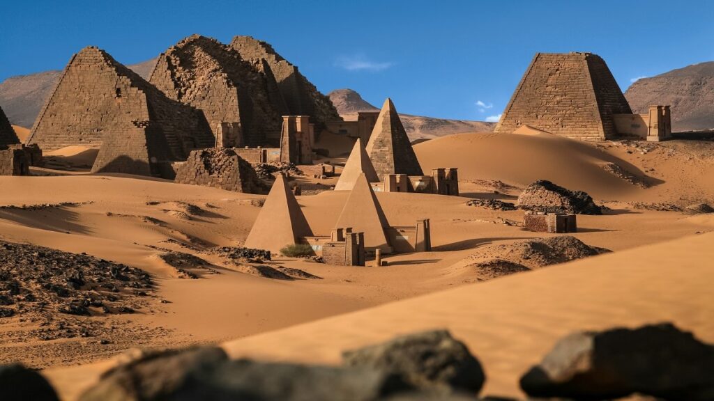 Pyramids are not exclusive to Egypt, as the Meroe pyramids in Sudan are a sight to behold