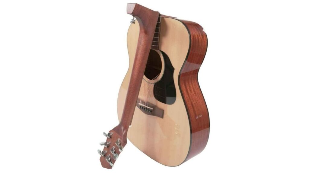 The foldable neck makes the Voyage-Air VAOM-02G2 probably the best travel guitar out there