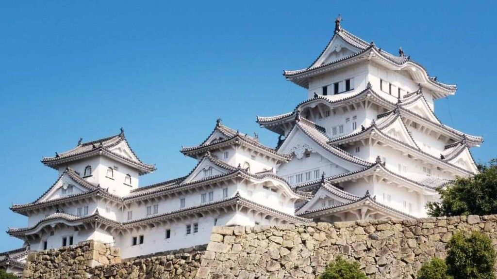 Famous castles, Japanese style Himeji castle with its white walls