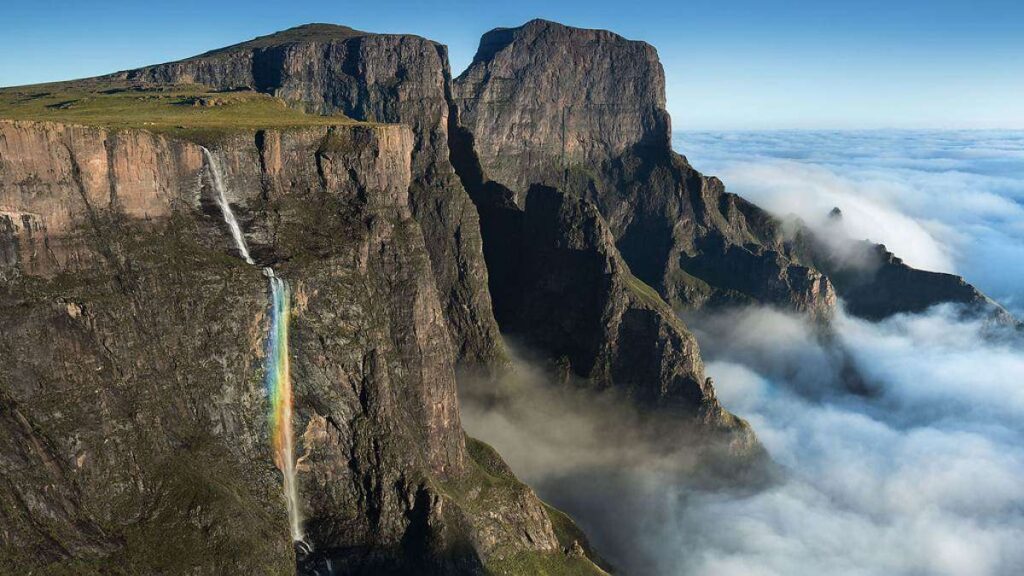 Highest waterfall in the world, Tugela Falls, South Africa