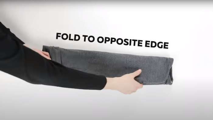 Use the ranger roll to combine two shirts, step 7