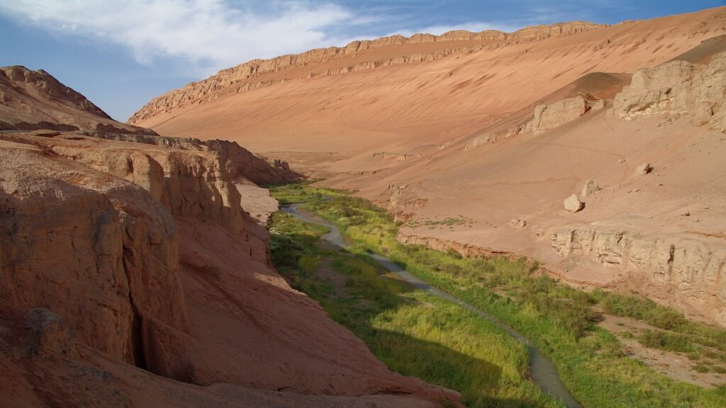 Hottest place on earth, Flaming Mountains, China