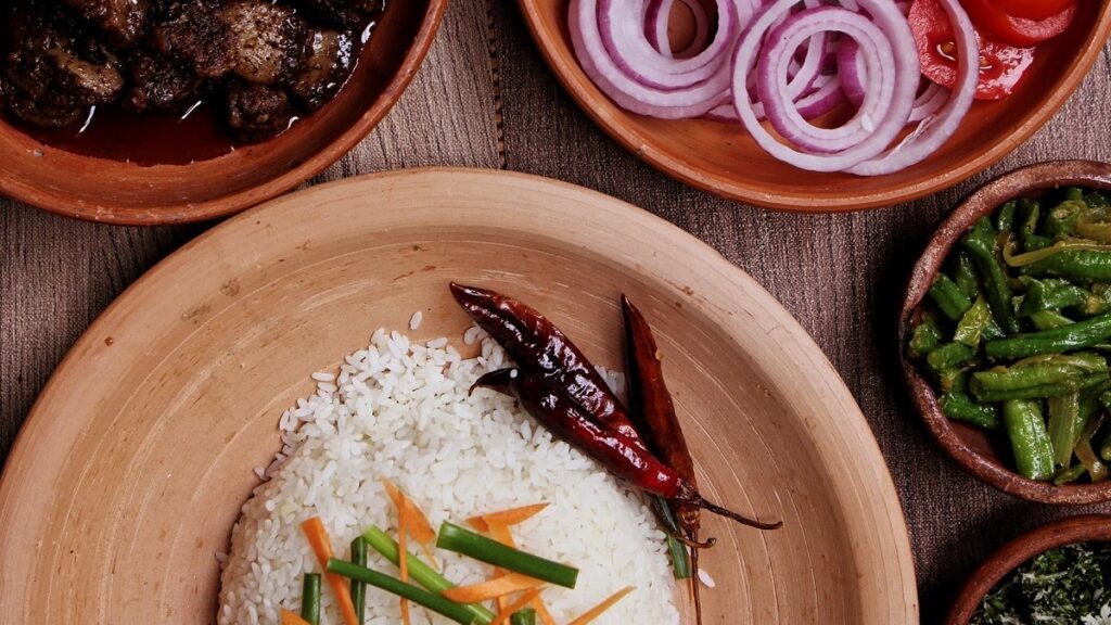 Sri Lankan rice and curry - Colombo Sri Lanka