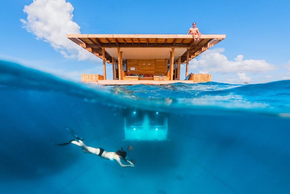 best underwater hotel in Maldives, located at The Manta Resort