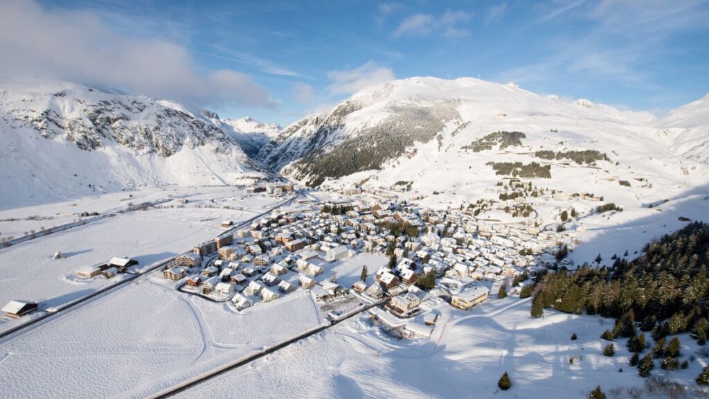 Andermatt Swiss Alps in the winter