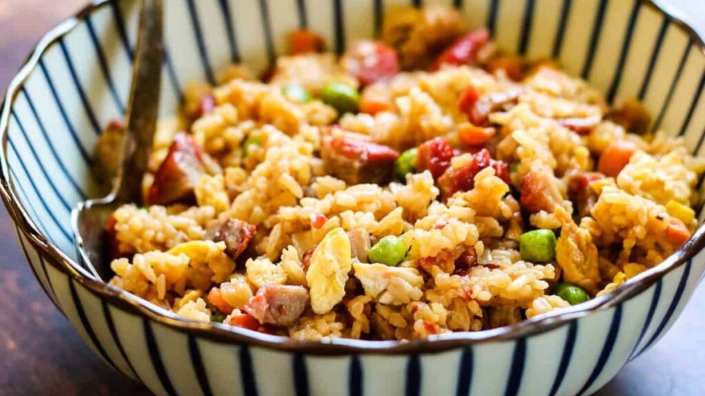 Many visitors love scrambled Eggs and barbecue pork rice - Hong Kong food