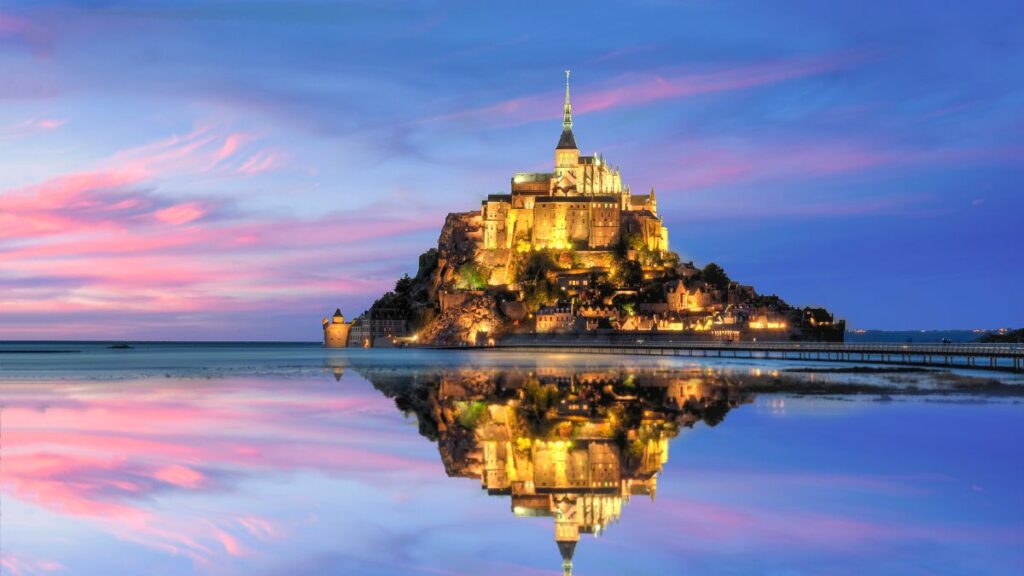 Mont Saint Michel is one of the famous tourist attractions to visit in France