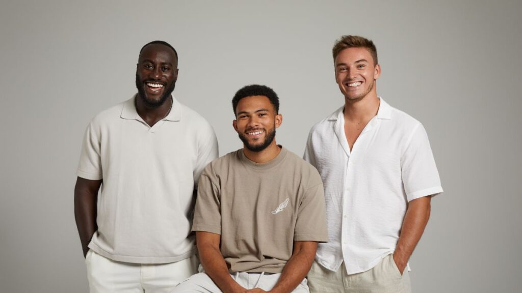 The co-founders of The Luxe Week, (L-R) Papi Boateng, Michael Nene, Sam Rankin