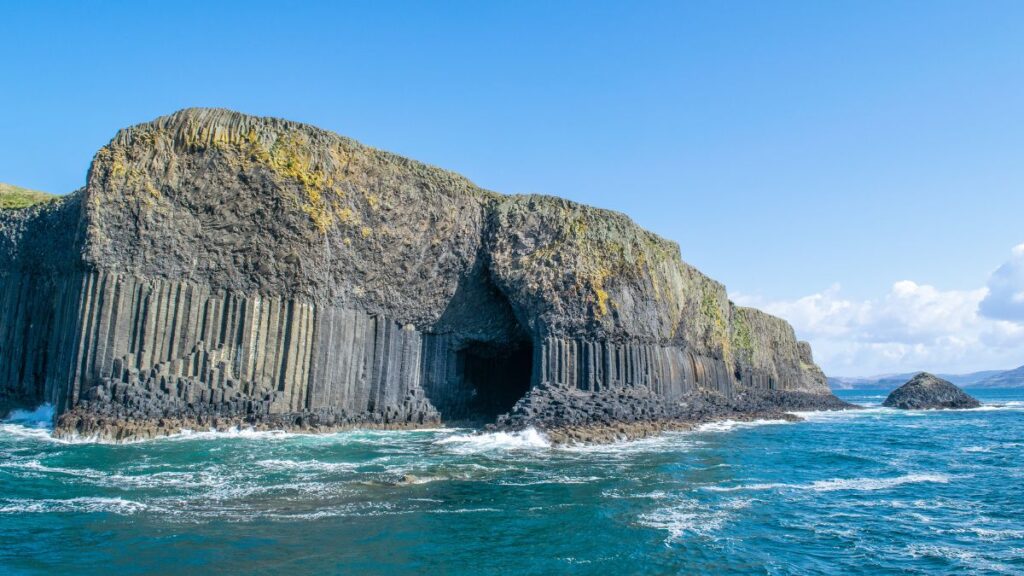 Fingal's cave is one of the most famous caves in Scotland